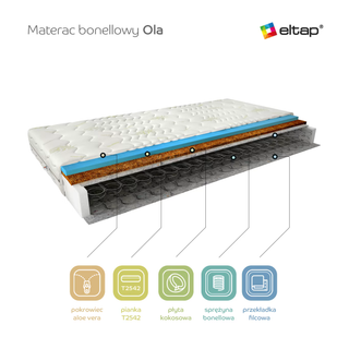 Materac Bonellowy Ola H4, pokrowiec Aloevera