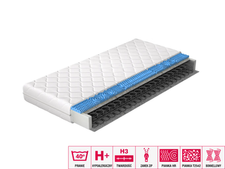 Materac Bonellowy Olivia H3, pokrowiec Hipoalergiczny